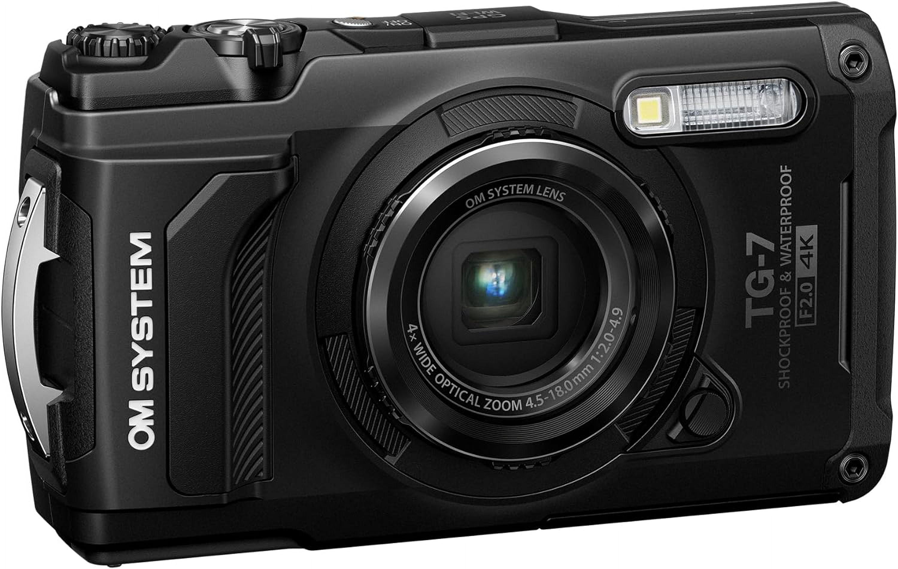 OM System Tough TG-7 Red Underwater Camera, Waterproof