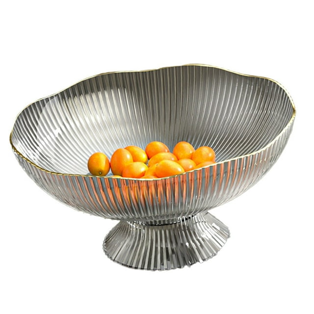 Fruit Bowlwith Water Drainer,Plastic Footed Fruit Plate Fruit Platewith Detachable Drain Base Plastic Footed Fruit Bowl Convenient Use