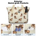 thumbnail image 2 of Tote Bag for Women - Dachshund Footprint Shoulder Bag - Large Utility Work Duffle Bag with Zipper Handbag for Travel, Work, Sprots, 2 of 5