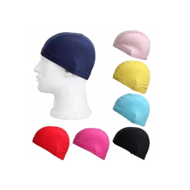 Gorro de natación de licra, talla única, de secado rápido, antideslizante, color celeste