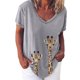 thumbnail image 1 of Elegante mujer con cuello en V estampado camiseta blusa Tops sudadera OAVQHLG3B Store  lin121212, 1 of 4
