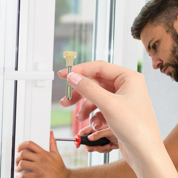 BESTOYARD 10Pcs Adjustable Spring Plunger Pins for Window Screen Parts and Door Hardware Beige