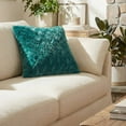 thumbnail image 6 of DaDa Bedding Jewel Tones Emerald Green Blue Luxury Faux Fur Throw Pillow Cover (171805), 6 of 7