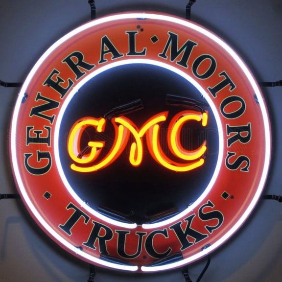 AUTO – GMC NEON SIGN WITH BACKING – 5GMCBK