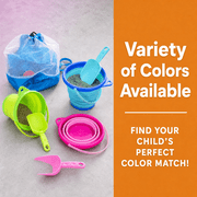 3 Packs Foldable Pail Bucket With Shovels & Bag Collapsible Buckets Multi Purpose For Beach Camping Gear Party Fishing And Fun Summer Activities (blue/pink/green)