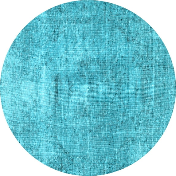 Ahgly Company Indoor Round Persian Light Blue Traditional Area Rugs, 6' Round