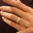 thumbnail image 3 of ORUYROP Chunky Rings for Women, 18K Gold Plated Simple Domed Statement Rings Stackable Thick Band Silver/Gold Plated Ring Minimalist Signet Ring, Size 5 to 9, 3 of 6