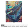 thumbnail image 4 of Orinice The Whale Blanket Throw Collection - Flannel Sofa Versatile Blanket Gift Fluffy Soft Throw for Bed and Couch Travel for Kids Girls 60"*80"（150 * 200cm） 60x80in, 4 of 6
