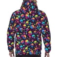 thumbnail image 7 of Salouo Skull rainbow color mushroom Pattern Men's Fall Hoodie Sweatshirt,Sport Hoodie with Pockets for Men Pullover Casual Hooded Sweatshirt-XX-Large, 7 of 7