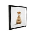 thumbnail image 4 of Stupell Industries Baby Alpaca Portrait Animals & Insects Painting Black Floater Framed Canvas Art Print Wall Art, 25 x 25, 4 of 10