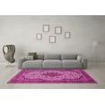 thumbnail image 3 of Ahgly Company Indoor Square Medallion Pink Traditional Area Rugs, 7' Square, 3 of 4