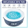 CO-Z 6.8x6.8ft PVC Round Inflatable Hot Tub Portable 140 Air Jets Ideal for 4-6 Adults Blue