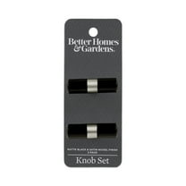 Better Homes & Gardens 2 Pack Matte Black & Satin Nickel Cabinet T-Knobs (4oz)