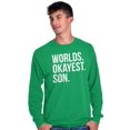 thumbnail image 5 of Worlds Okayest Son Funny Children Men's Long Sleeve Tee T Shirt Brisco Brands L, 5 of 5