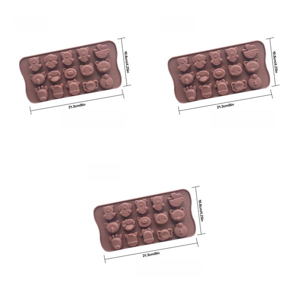 Bearachild Molde de silicona con diseño de animales de dibujos animados, molde de silicona para chocolate, herramienta para hornear Fondant de pastelería Type1 Bearachild CBP116671