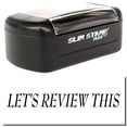 thumbnail image 1 of Slim Pre-Inked Lets Review This Stamp, Slim 1444, Ultra Slim Design, Impression Size 1/2" by 1-3/4", Up to 25,000 Impressions - Black Ink, 1 of 10