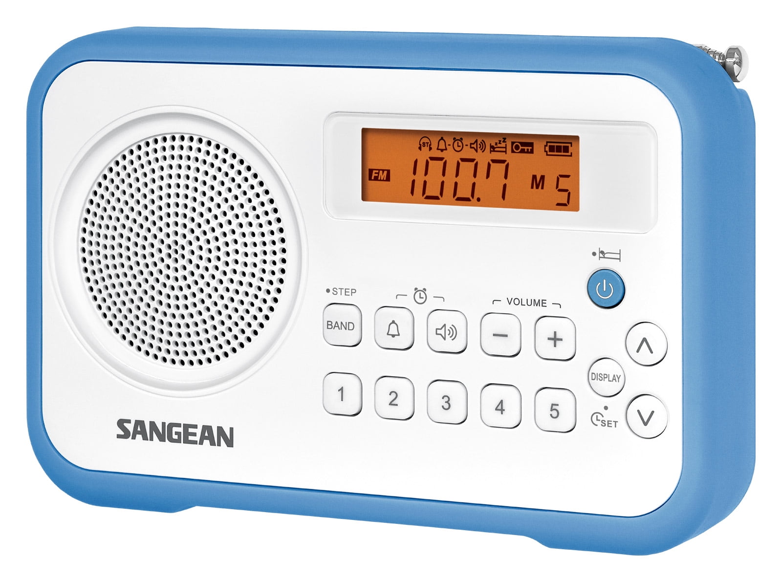 Sangean Digital Compact AM/FM Dual Alarm Clock Radio with Built-in Speaker & Large Easy to Read Backlit Display