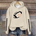 thumbnail image 2 of Women's Football Baseball Print Hoodie With Round Neck And Long Sleeve, 2 of 4