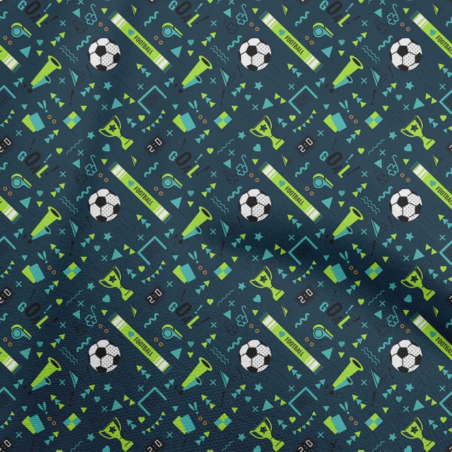 oneOone Polyester Spandex Blue Fabric Sports Craft Projects Decor Fabric Printed By The Yard 56 Inch Wide