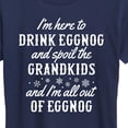 thumbnail image 3 of Instant Message - Drink Eggnog And Spoil The Grandkids Christmas - Women's Short Sleeve Graphic T-Shirt, 3 of 6