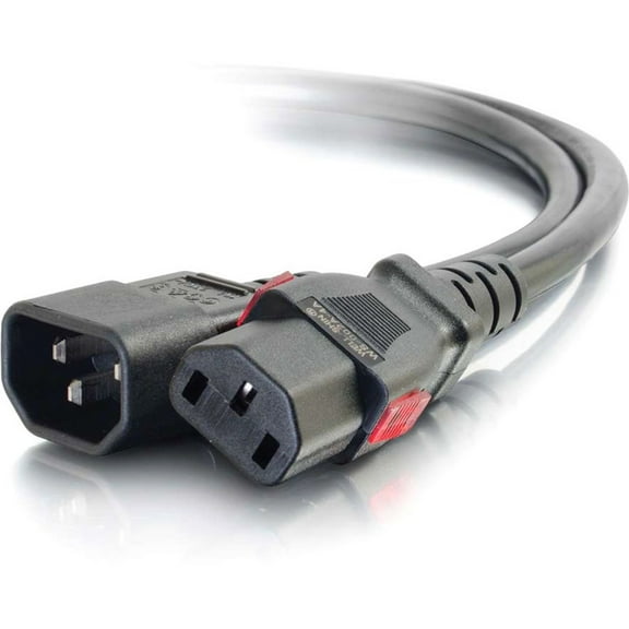 C2g 6Ft Locking C14 To C13 10A 250V Power Cord Black