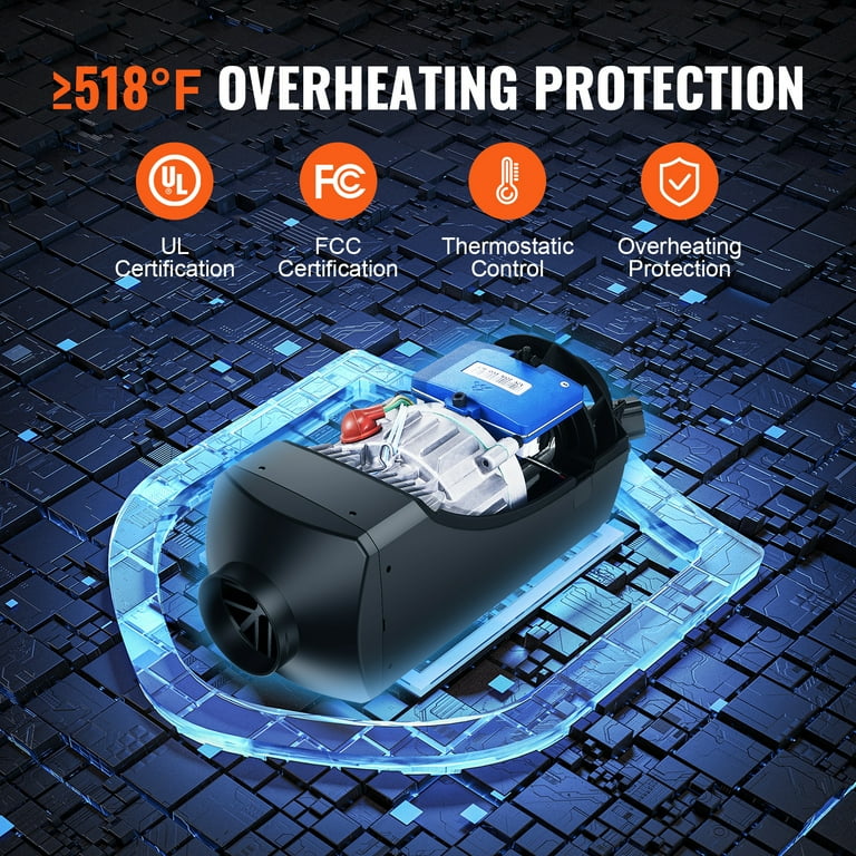 KFFKFF Bluetooth App Control Diesel Air Heater, 12V 2KW Diesel