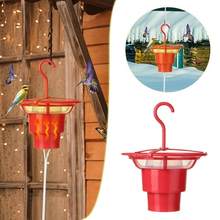 

Ersazi Clearance Bird Bath Drinking Water Heating Thermostat Bird Feeder Heating Hood All-in-one Machine Constant Temperature Bird Feeder Fixed In The Back Garden