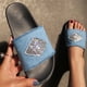 thumbnail image 4 of Zapatillas planas de mezclilla de moda para mujer, zapatos intermitentes artesanales de verano Wmkox8yii hj789, 4 of 6