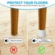 thumbnail image 5 of Tapones de goma para patas de silla Uxcell de 3/4" - Protectores de patas de mesa antideslizantes, 16 piezas, color blanco, 5 of 7