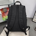 thumbnail image 4 of Canvas Backpack Fashion Simple School Bags Large Capacity for Vacations (Black), 4 of 9