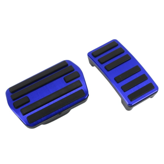 Unique Bargains 2 Pcs Automatic Foot Pedal Pads Foot Accelerator Pedal Covers for Ford for Mustang Mach-E 2021-2025 Aluminum Alloy Blue