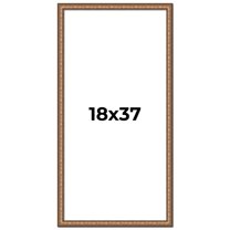 18x37 Frame Gold Real Wood Picture Frame Width 1.25 inches | Interior Frame Depth 0.5 inches |