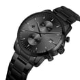 thumbnail image 3 of Relojes para hombre con cronógrafo de cuarzo resistente al agua y casual, fabricado en acero inoxidable y metal, fecha automática en manecillas de colores, 3 of 6