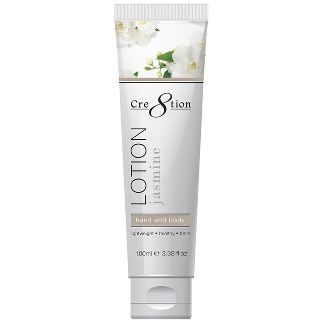 Cre8tion Spa Jasmine Loción para manos y cuerpo Lujoso humectante ligero para una piel suave y sedosa 3.3 onzas líquidas