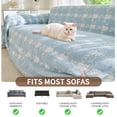 thumbnail image 3 of Smuge Couch Cover Sofa Covers Washable, Sectional Couch Covers L Shape Sofa towel Slipcovers Furniture Protector for Dogs Cats Pet(71"x 150", Blue), 3 of 8
