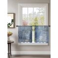 thumbnail image 2 of Sheer Curtains 54 Inch Length 2 Panels Set for Kitchen, Blue Semi Sheer Curtains for Windows, Retro Oil Painting Modern Abstract Art Aesthetics Voile Window Treatments Rod Pocket Curtain, 2 of 7
