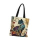 thumbnail image 1 of Bolso de hombro para mujer, regalo de San Valentín, elegante bolso de viaje de lona. Gato de cara lateral, 1 of 9