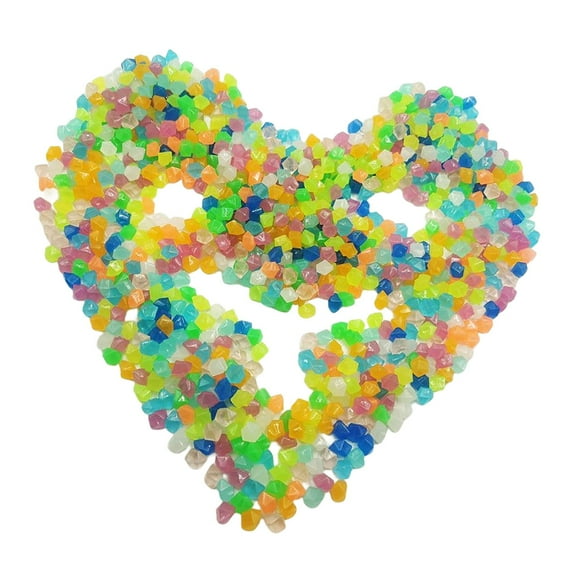 300Pcs Glowing Pebbles Stones,Colorful Luminous Cobblestones, Aquarium Glow Stones,Fish Tank Gravel Decorations,Decorative Glow Stones for Garden