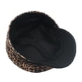 thumbnail image 4 of Yuanlong Womens Flat Top Hat Leopard Print Classic Peaked Cadet Cap Casual Retro Fall Winter Stylish Street Party Headwear, 4 of 8