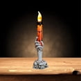 thumbnail image 4 of Candelabro de calavera de Halloween, luz de esqueleto, mano fantasma, lámpara de vela sin llama, lámpara de decoración de barra de fiesta, color naranja, 4 of 13