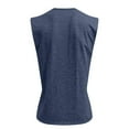 thumbnail image 4 of Evdexr Tank Tops Men Trendy Muscle Fit Solid Lapel Henley Gym Workout Tanks Sleeveless Plain Vintage T-Shirt Casual Big and Tall Tee with Pockets Navy 3XL, 4 of 4