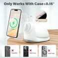thumbnail image 4 of Charging Station, Wireless Charger, for iPhone 17 16 15 14 13 12, Desktop Nightstand, Detachable LED Lamp Bedside, Cordless Light, Snail-Shaped(White), 4 of 13