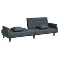 thumbnail image 5 of vidaXL Sofa Bed with Armrests Dark Grey Velvet, 5 of 5