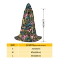 thumbnail image 2 of Honeii Snake And Flower Print Poncho Cape, Cloak Coat, Snuggly Hooded Wearable Blanket, Hooded Cape For Teenagers,Halloween Costumes-Small, 2 of 7