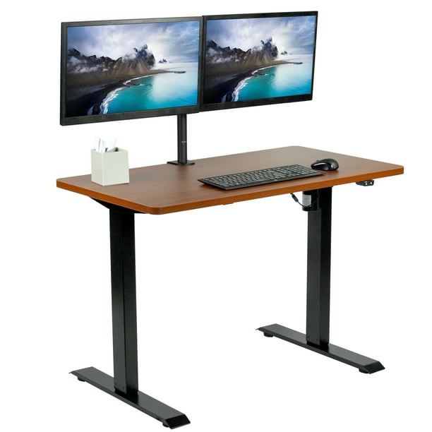 VIVO Electric 43” x 24” Stand Up Desk with 2 Button Controller Dark