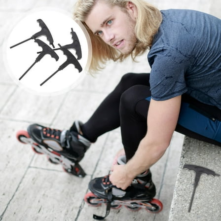 Worgeous Roller Skates Wrench with T Shaped Design for Convenient Use Made of Wear Resistant PVC Black