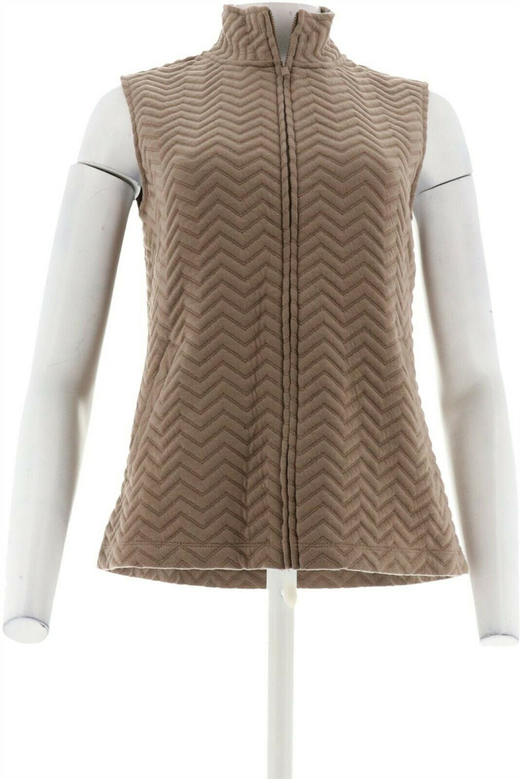 Liz Claiborne Liz Claiborne NY Chevron Quilted Zip Front Vest Women's A272921