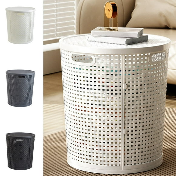 Xihbxyly Cesta para La Ropa, Gran Capacidad de Almacenamiento, Diseño Robusto de Imitación de Ratán, Estructura Hueca Ventilada, Organizador para El Hogar, Prácticas Asas Laterales, Tamaño 42 X 38 X