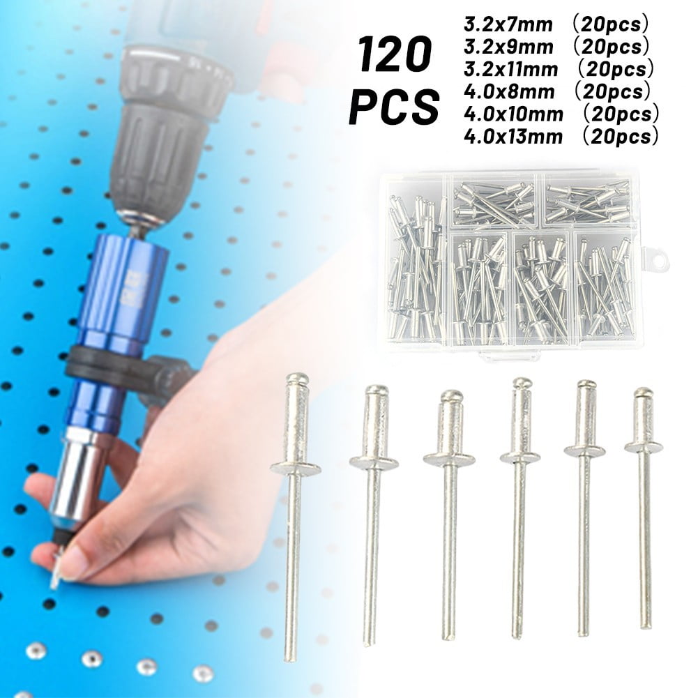 Standard Open Dome Head 3 2mm 4 Kokiya 120pcs Rivets Assortment Standard Open Dome Head 3 2mm 4 Kokiya 120pcs Rivets Assortment