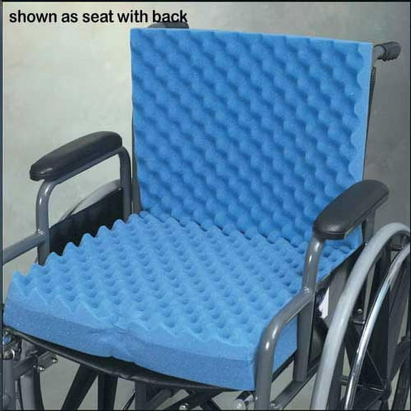 Complete Medical Supplies 1960A 18x32x3 inches Eggcrate Wheelchair Cushion with Back